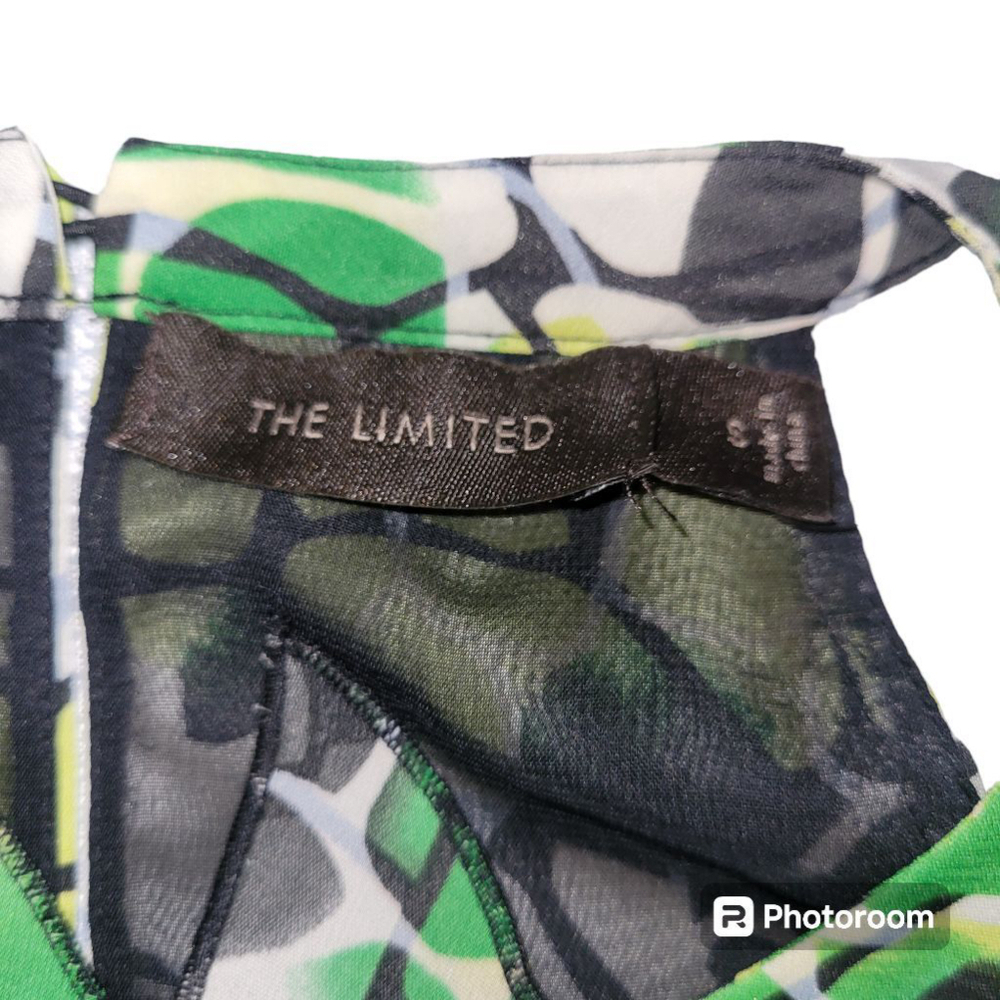 Women's The Limited Green Ruffle Blouse Size S - Picture 6 of 9